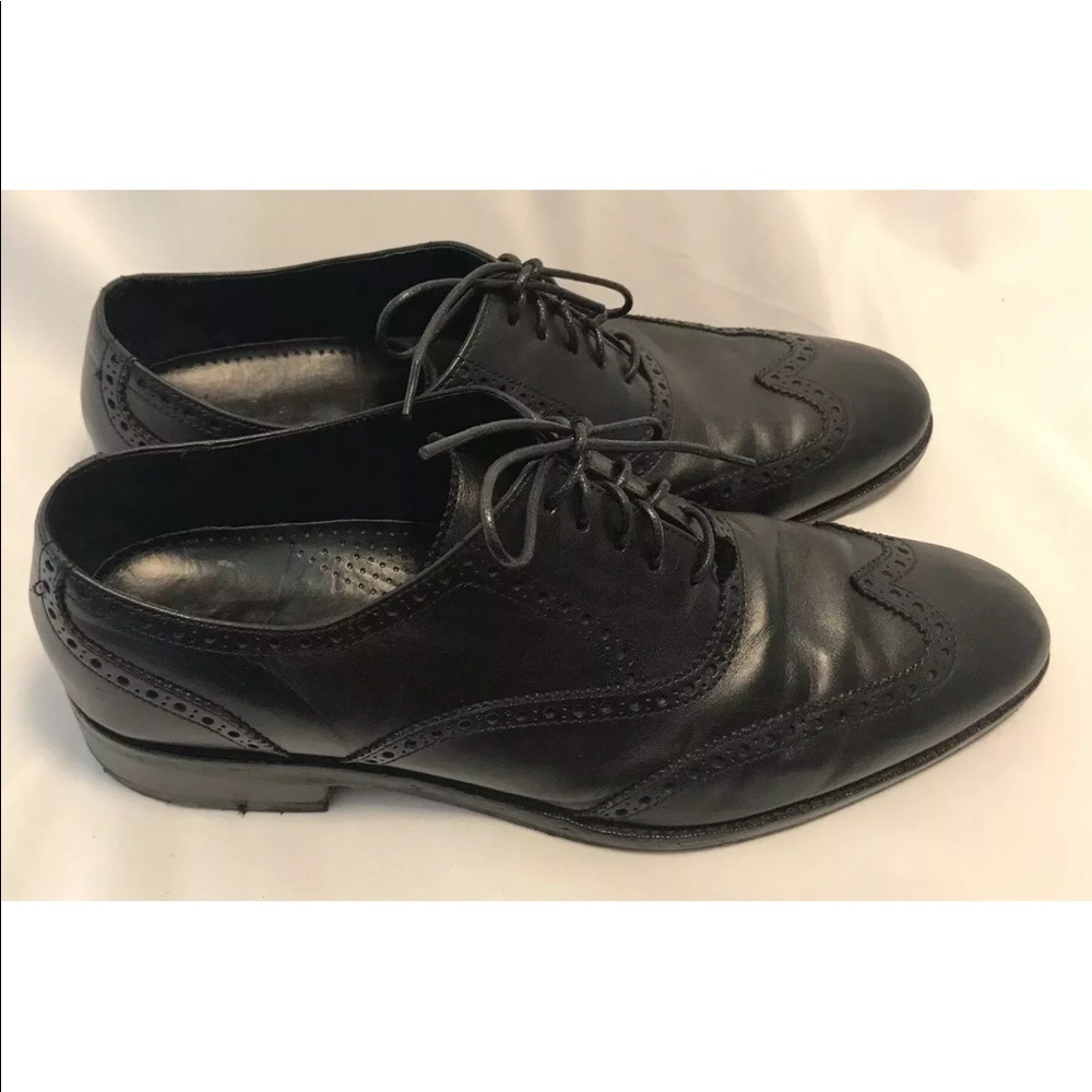 Cole Haan NIKE Air Madison 12D Black Wingtip Shoes